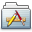 Applications Folder Graphite Stripe Icon 32x32 png